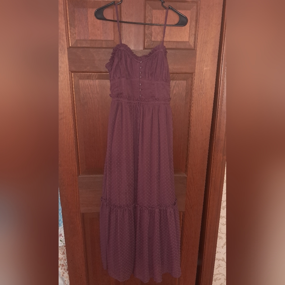 Patrons Of Peace Burgundy Maxi Dress Size Small